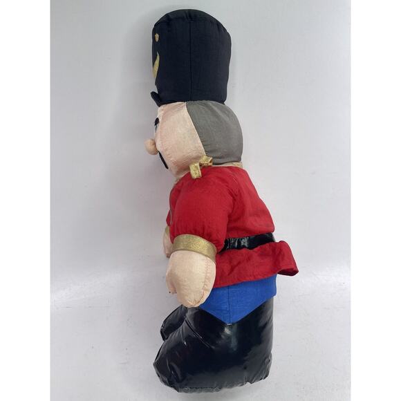 Vintage Nutcracker Guard Puffy 16" Plush Nylon Christmas InternationalSilverCo - Picture 5 of 8